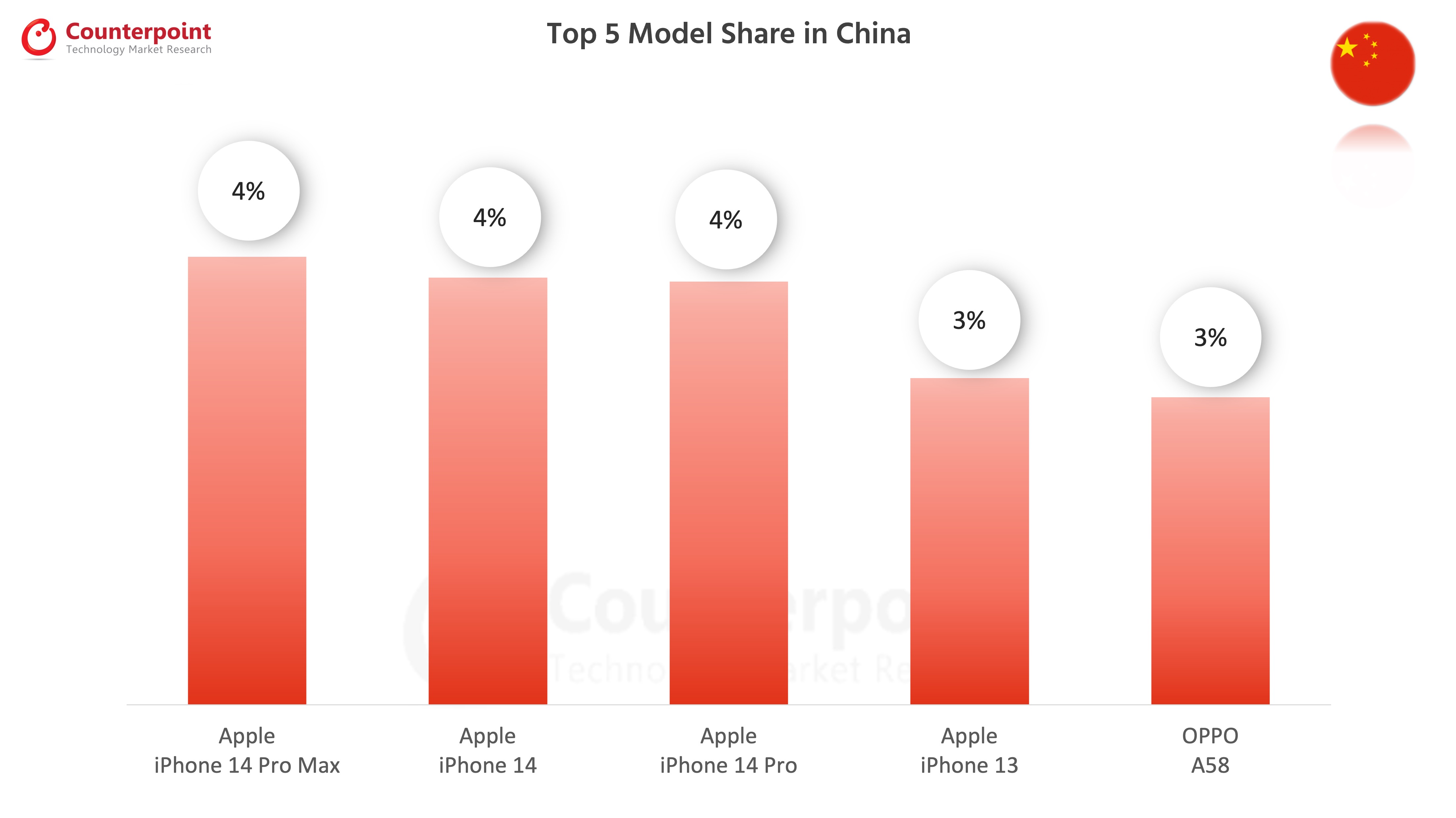 Top 5 Model Share in China