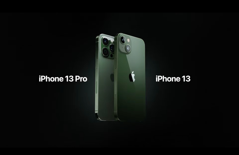 与苹果发布会iPhone 13的新颜色相对应
